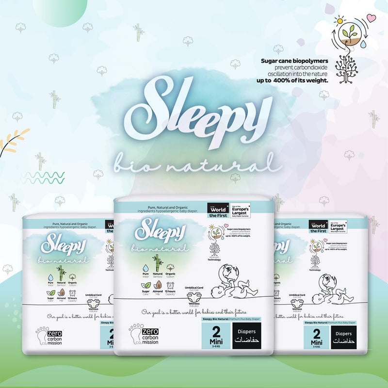 Sleepy Bio Natural Premium Size 2 Diapers - Image 3